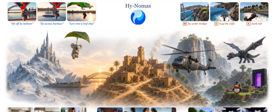 Hy-Nomas: interactive world generation with text and camera control